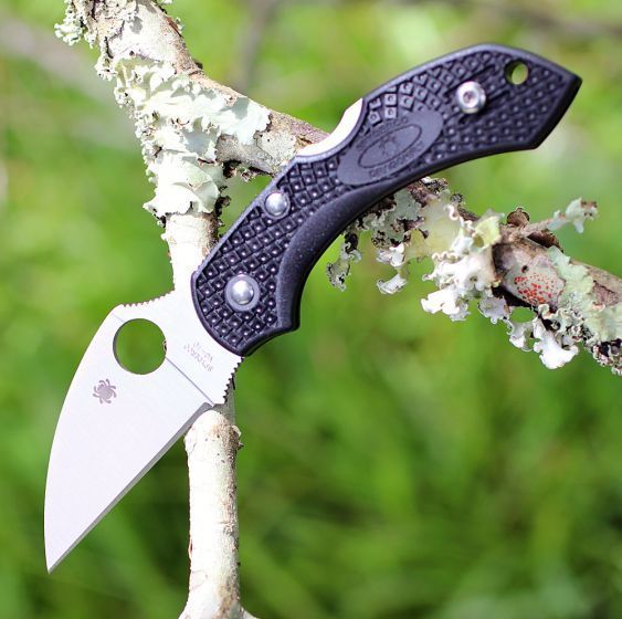 Складной нож Dragonfly 2 Wharncliffe Spyderco C28FPWCBK2, сталь VG-10 Satin Plain, термопластик FRN, чёрный