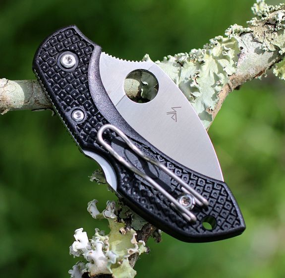 Складной нож Dragonfly 2 Wharncliffe Spyderco C28FPWCBK2, сталь VG-10 Satin Plain, термопластик FRN, чёрный