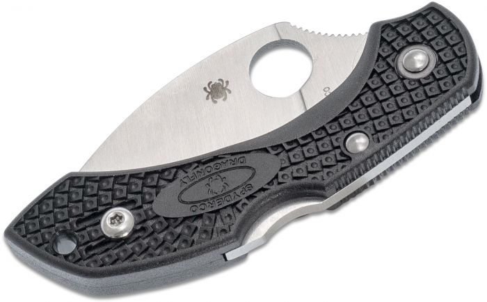 Складной нож Dragonfly 2 Wharncliffe Spyderco C28FPWCBK2, сталь VG-10 Satin Plain, термопластик FRN, чёрный