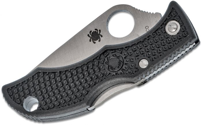 Нож складной Ladybug 3 - Spyderco LBKS3, сталь VG-10 Satin Serrated, рукоять термопластик FRN, чёрный