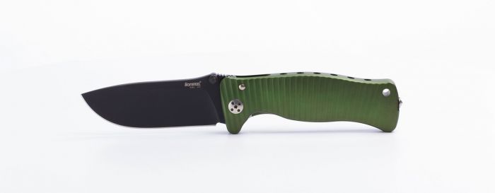 Нож складной LionSteel SR1A GB, сталь D2, рукоять алюминий, зелёный