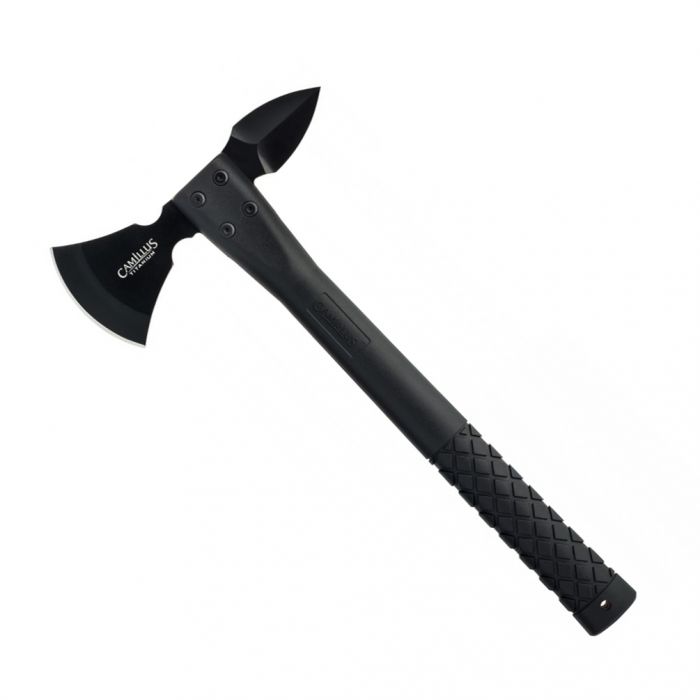 Топор туристический Camillus Ravenous Hatchet, сталь 420, рукоять термопластик GRN, чёрный