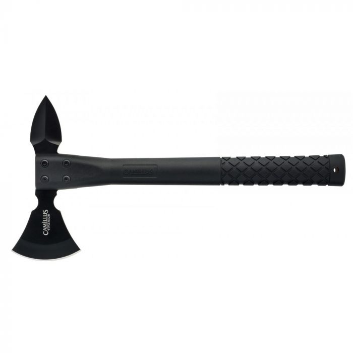 Топор туристический Camillus Ravenous Hatchet, сталь 420, рукоять термопластик GRN, чёрный