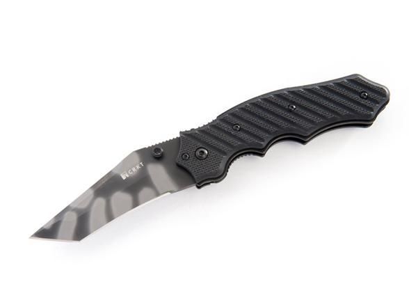 Полуавтоматический складной нож CRKT Triumph Tiger Stripe, сталь Aus 8, рукоять G-10