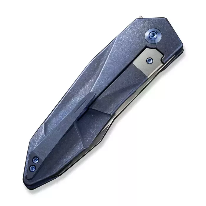 Складной нож We Knife Solid, сталь CPM-20CV, рукоять титан, синий + МЕРЧ В ПОДАРОК